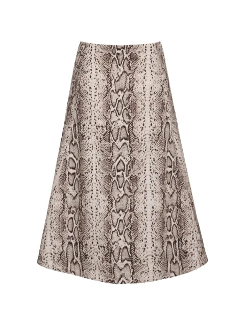 Cara Cara Aisha snakeskin-print midi skirt Grey 2022