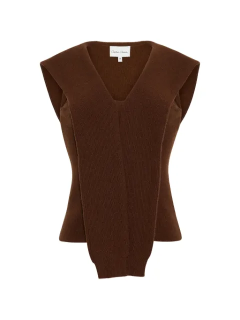 Cara Cara Ember V-neck vest Brown 9707