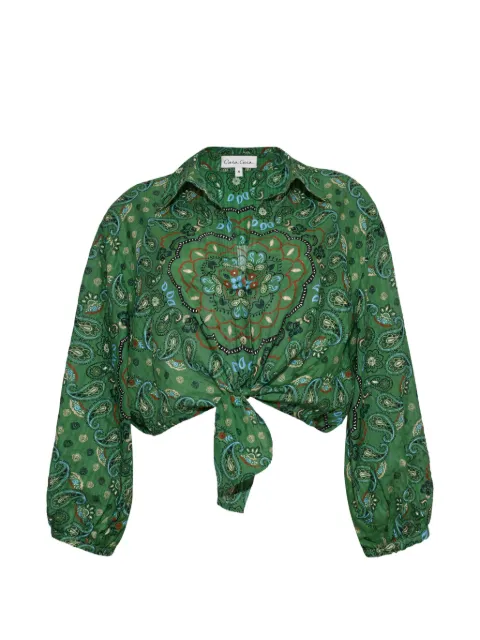 Cara Cara Rumson bandana-print shirt Green 376B