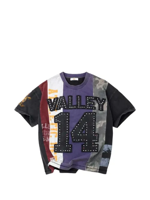 Vale Cjopped patchwork T-shirt Black VAL346