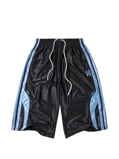 Vale NYC 8th Ave side-stripe shorts Black VAL341