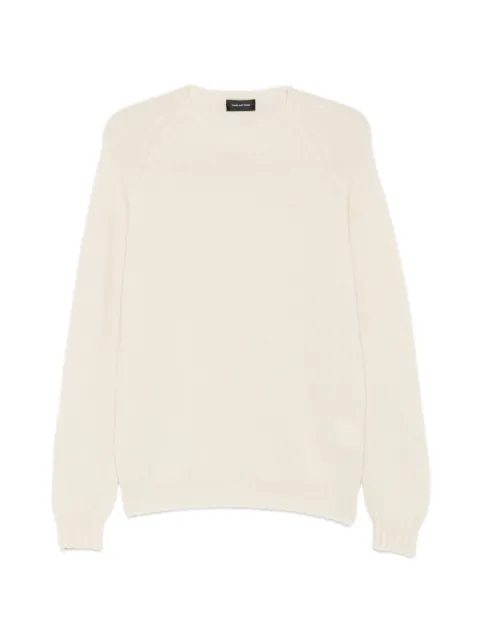 Tagliatore Nobhil long-sleeve ribbed-trim sweater Neutrals NOBHILPWI2605