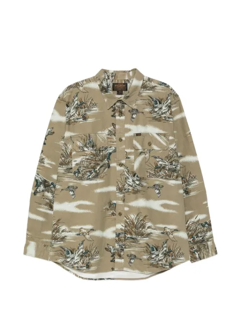 Filson bird-print cotton shirt Green FMCAM0010216W0242