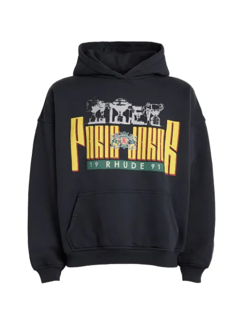 RHUDE Trofeo logo-print hoodie Black RHPF26HO09012