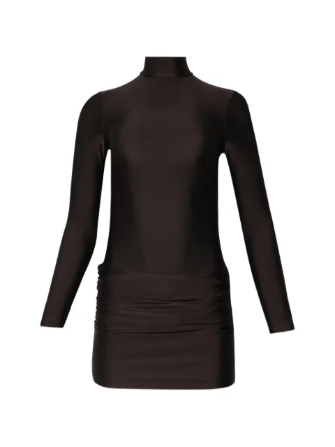 Burc Akyol Caryatid jersey mini dress Brown BA3ED09S
