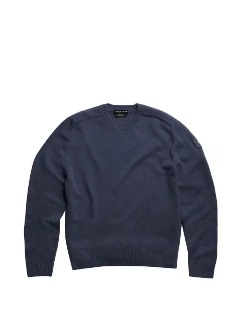 Canada Goose logo-patch merino sweater Blue 7646MT