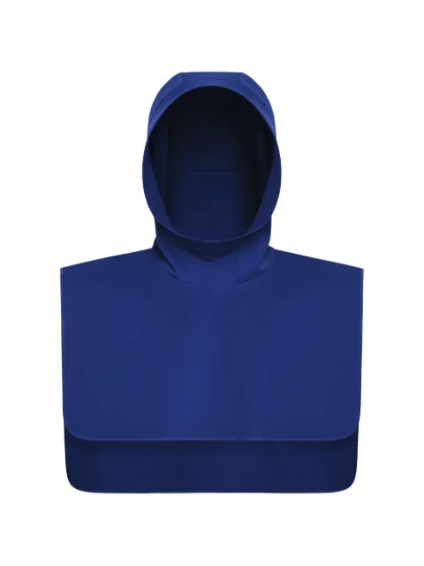 MUZARADI logo-patch cotton hood Blue MZRD23