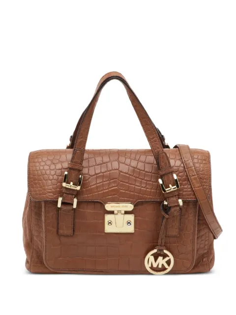 Michael Michael Kors croc-embossed leather tote bag Brown 1386961
