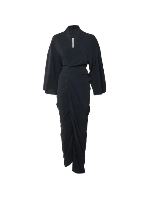 Rick Owens draped wrap maxi gown Black 1383593