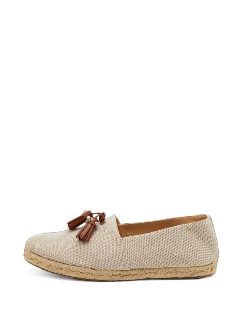 Christian Louboutin Pre-Owned tassel canvas espadrilles Neutrals 1391574