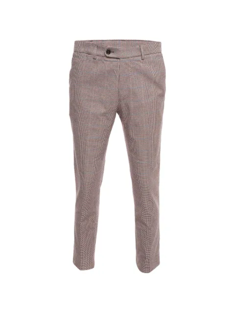 Carolina Herrera Vintage houndstooth slim-fit trousers White 1400336