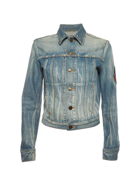 Saint Laurent Pre-Owned fitted denim jacket Blue 1393487