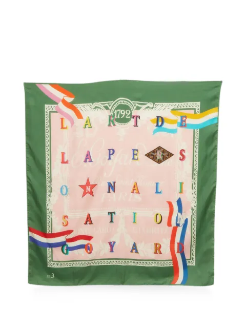 Goyard Pre-Owned L’art de La Personnalisation scarf Green 1280716
