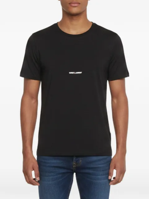 Saint Laurent Pre-Owned logo-print T-shirt Black 1393466