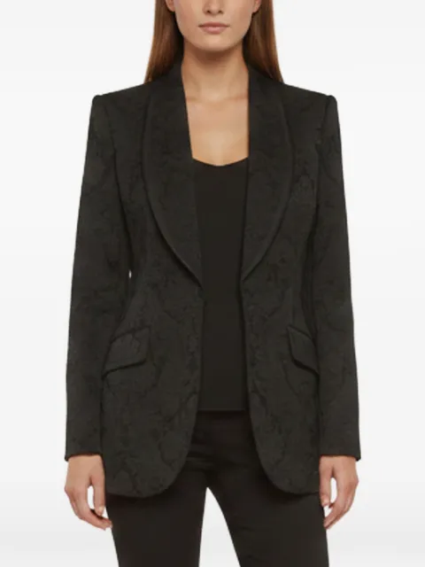 Dolce & Gabbana Pre-Owned floral jacquard shawl lapel blazer Black 1389813