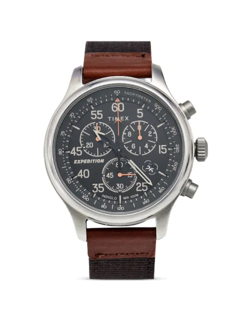 TIMEX Expedition Indiglo 43mm chronograph watch Grey 1403561