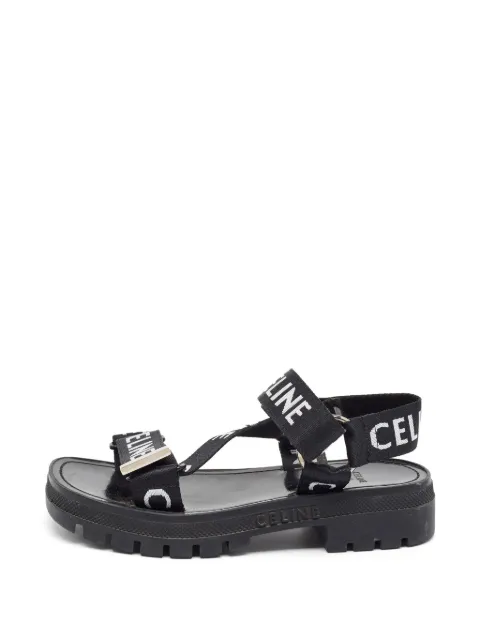 Celine Pre-Owned Leo slingback flat sandals Black 1399176