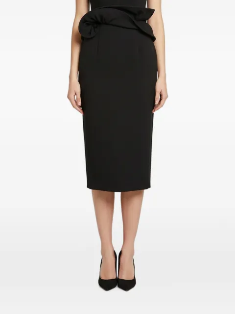 Magda Butrym flower-detail midi skirt Black 1380840