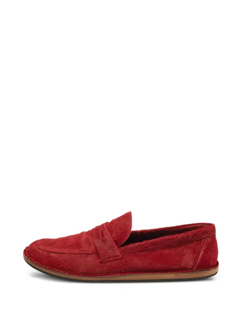 The Row Pre-Owned penny-strap loafers Red 1397247