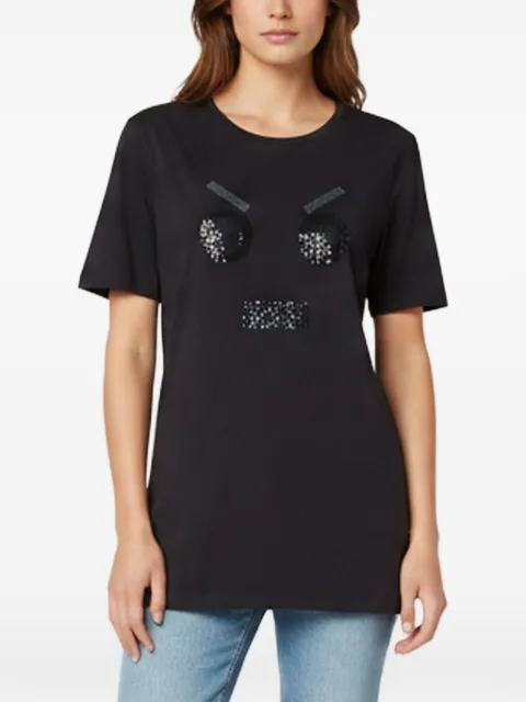Fendi Pre-Owned embellished jersey T-shirt Blue 1389774