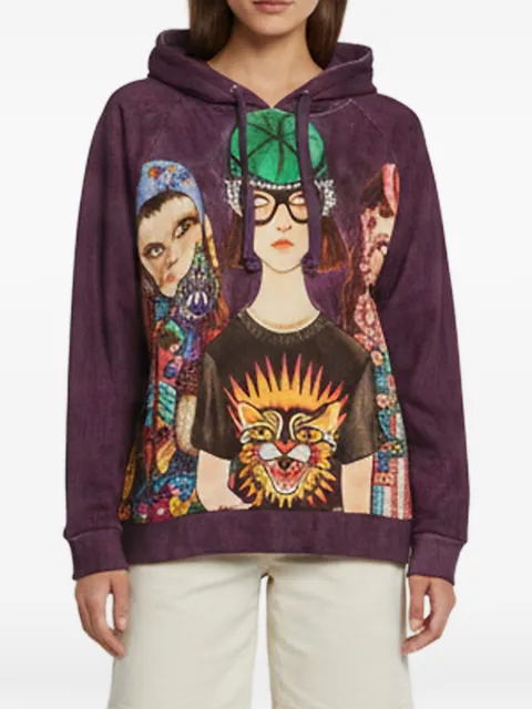 Gucci Pre-Owned 2017 Unskilled Worker The Family hoodie Purple 1386930