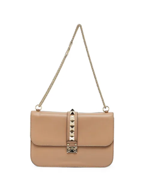 Valentino Garavani Pre-Owned Glam Lock Rockstud shoulder bag Neutrals 1397231
