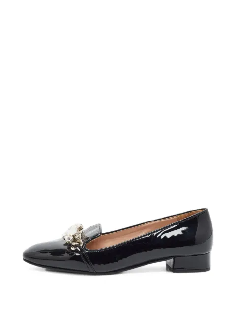 Miu Miu Pre-Owned crystal-embellished loafers Black 1396926