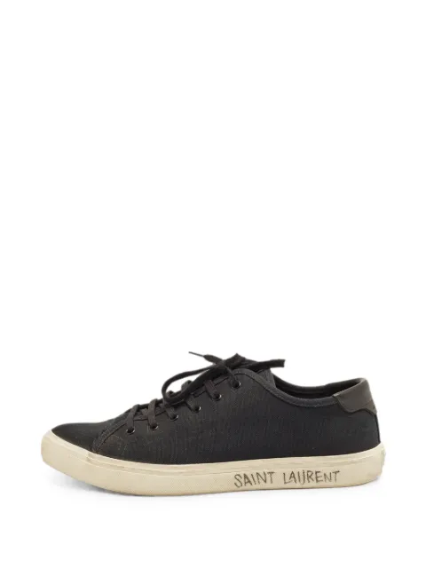 Saint Laurent Pre-Owned Malibu lace-up sneakers Black 1389892