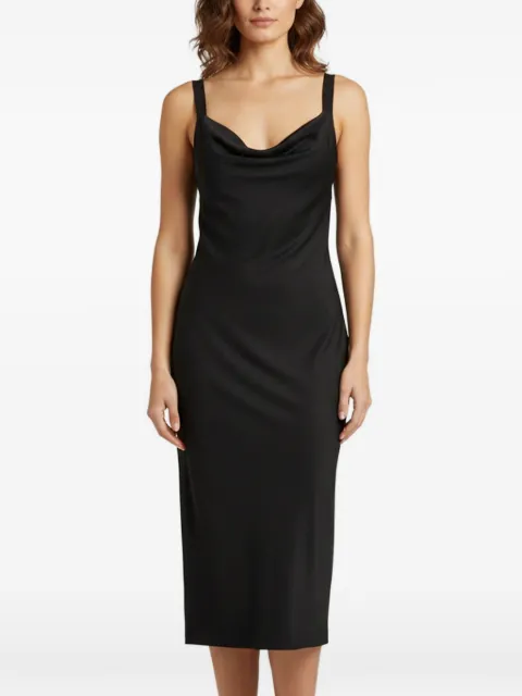 Theory cowl-neck stretch-knit midi dress Black 1387514