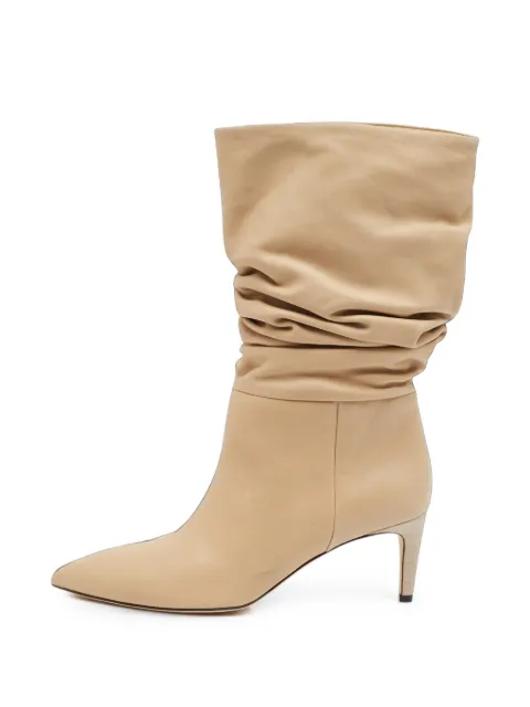 Paris Texas slouchy pointed-toe mid-calf boots Neutrals 1394858