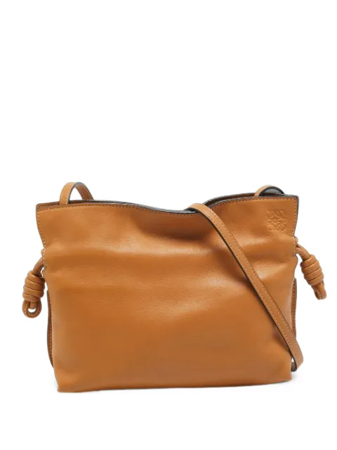 Loewe Pre-Owned 2022 mini Flamenco leather cross body bag Brown 1386450