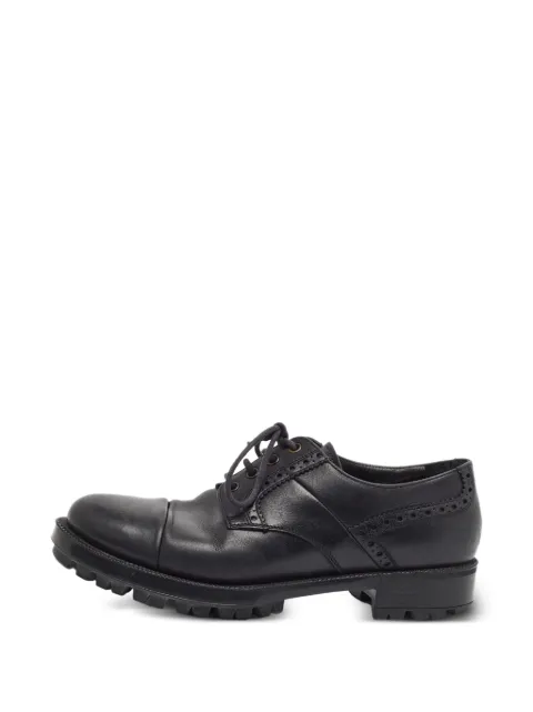 Prada Pre-Owned round-toe Derby shoes Black 1388561