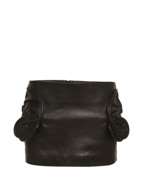 Magda Butrym rose-appliqué mini skirt Black 1379461