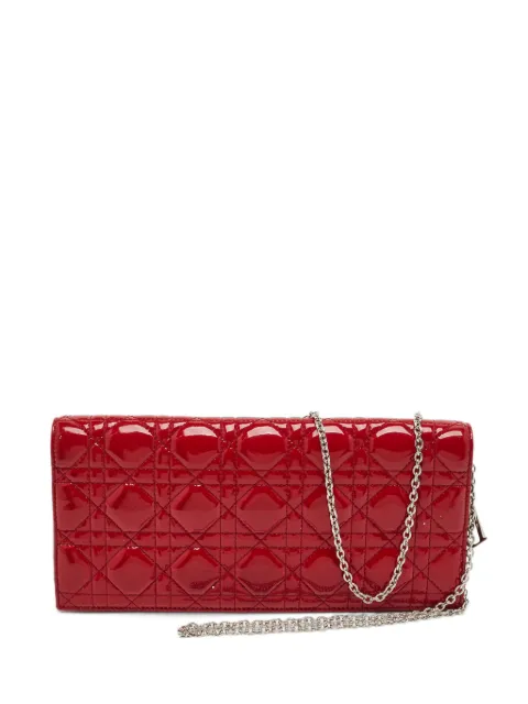 Christian Dior Pre-Owned 2015 Lady Dior Cannage clutch bag Red 1382088