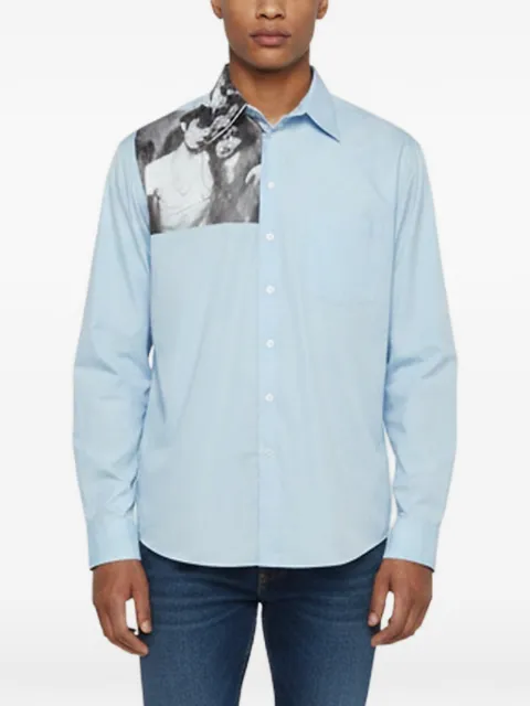 Raf Simons photograph-print button-up shirt Blue 1387691
