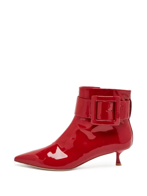 Roger Vivier Vintage buckled ankle boots Red 1399269