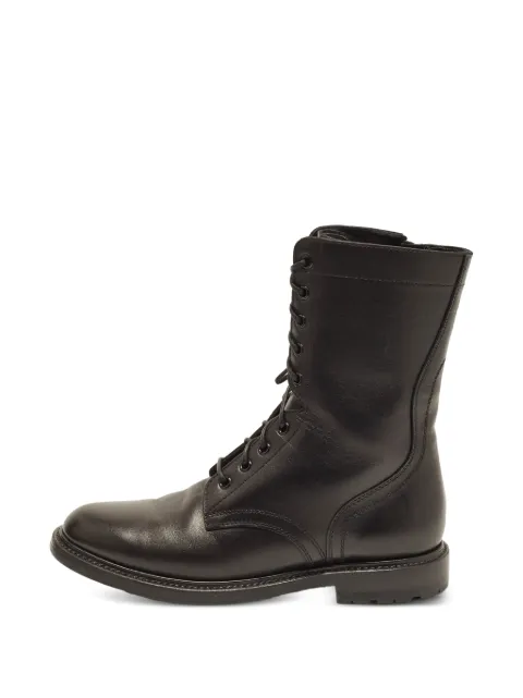 Celine Pre-Owned lace-up combat boots Black 1398552