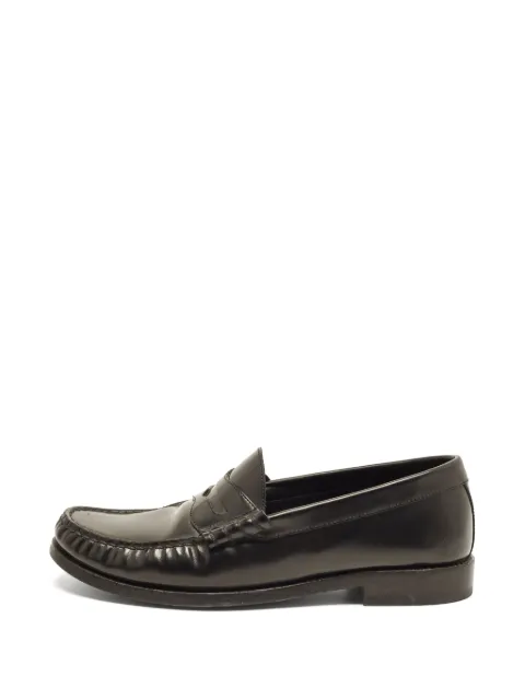 Celine Pre-Owned ruched-detail loafers Black 1391013