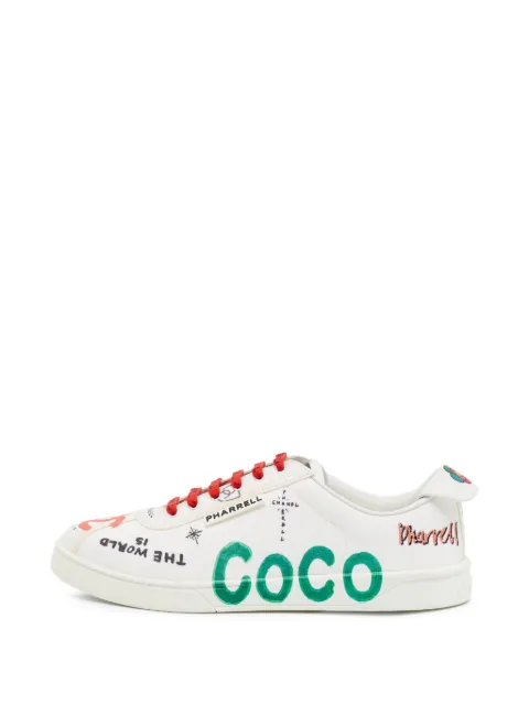 CHANEL Pre-Owned x Pharrell Williams graphics sneakers White 1397758
