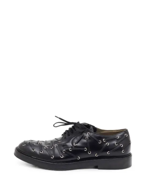 Christian Dior Pre-Owned eyelet-detail lace-up Derby shoes Black 1387864