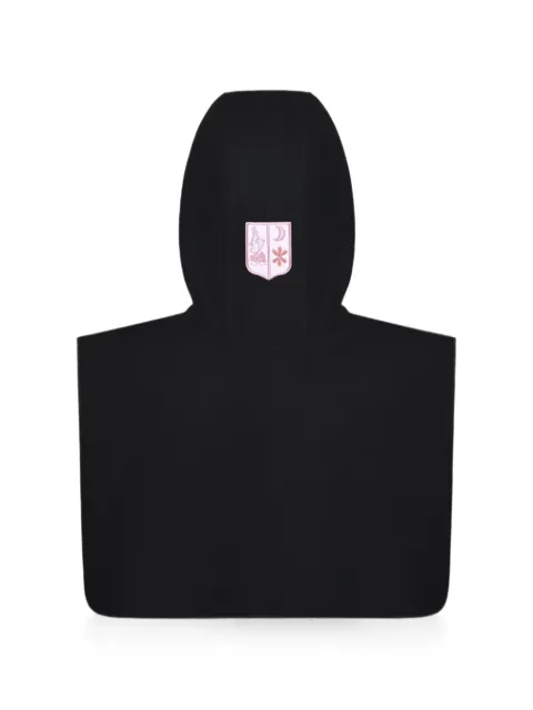 MUZARADI logo-patch cotton hood Black MZRD21