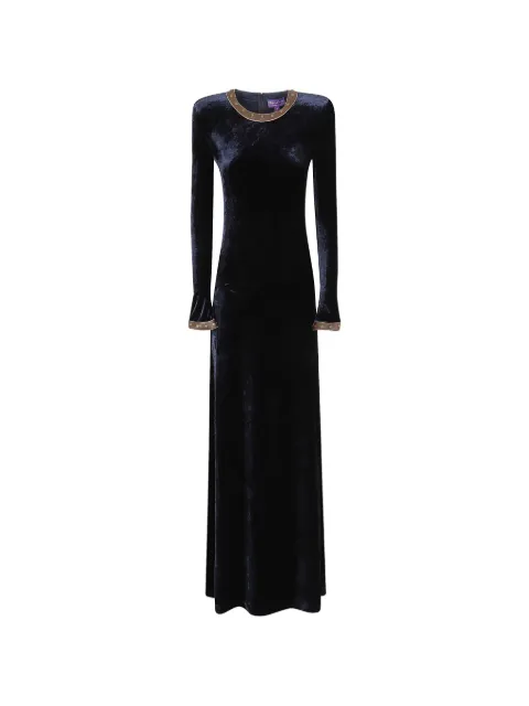Polo Ralph Lauren Nancie velour evening dress Blue 290P23429001