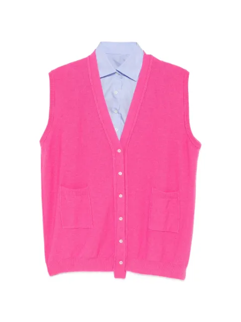 Jejia button-up gilet Pink 26AA7JDK03A