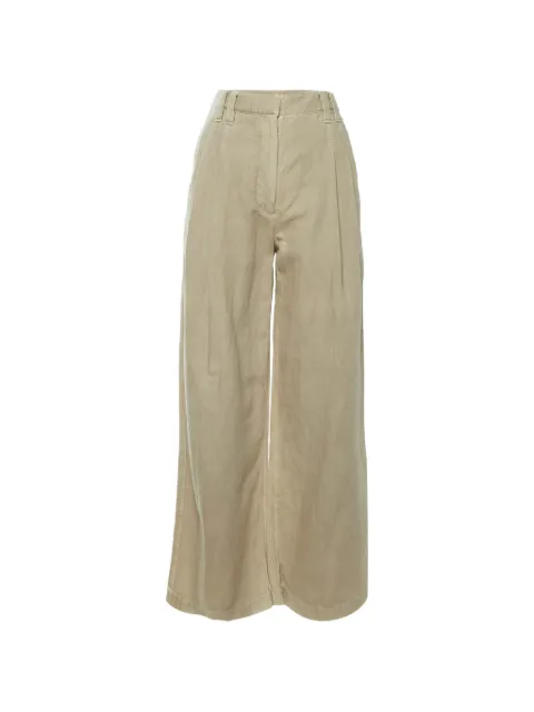Brunello Cucinelli Vintage pleated wide-leg jeans Neutrals 1392262