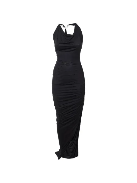 Rick Owens ruched jersey maxi dress Black 1384484