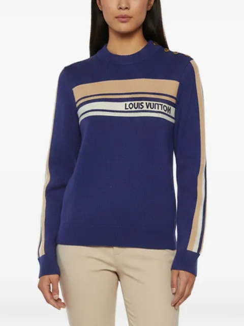 Louis Vuitton Pre-Owned intarsia-knit sweater Blue 1387607