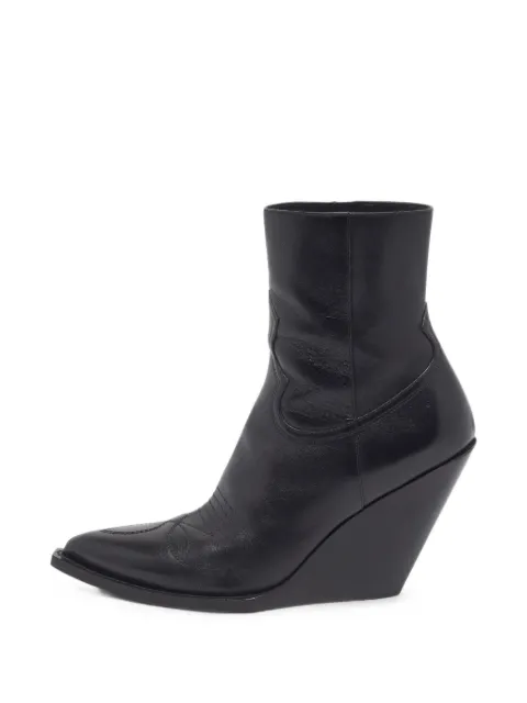 Celine Pre-Owned Western-style panelled ankle boots Black 1398597