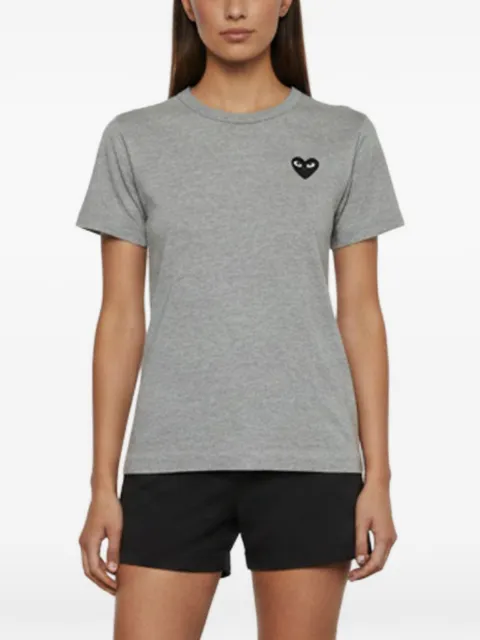 Comme Des Garçons Pre-Owned logo-appliqué T-shirt Grey 1344515