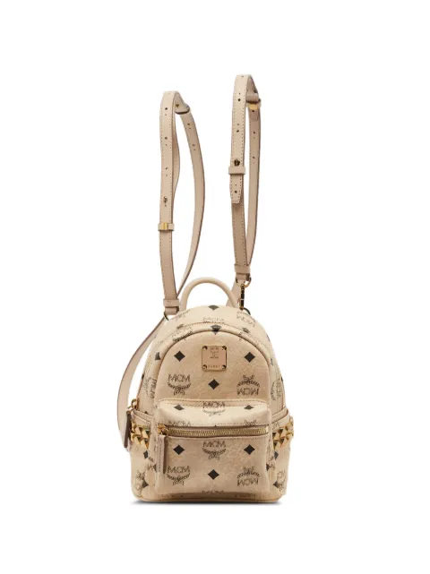 MCM Pre-Owned mini Stark Visetos backpack Neutrals 1379919