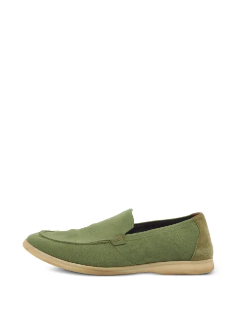 Loro Piana Pre-Owned Summer Walk suede-trim loafers Green 1403705